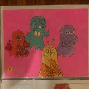 Colorful Ghost Illustration Art Print